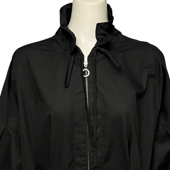 IC Collection by Connie K Size 2X Black Stand Shirring Collar Darkts Jacket - Picture 3 of 9